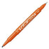 Zebra McKee ORANGE Permament Dual End Marker Oil-Based Ink Fine and Extra Fine Point 0.5mm 1.00mm Marker Set | MO-120-MC