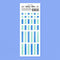 MOTEMOTE ESSENTIAL SQUARE Transparent Highlight Stickers No Smear Highlight Pocket Stickers Line Stickers One Line Highlight | 170 X 65mm