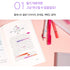 MOTEMOTE ESSENTIAL ELLIPSE Transparent Highlight Stickers No Smear Highlight Pocket Stickers Line Stickers One Line Highlight | 170 X 65mm