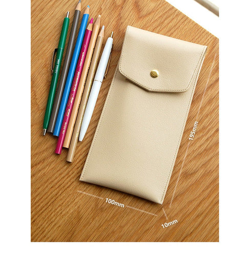 Plepic Extra PENCIL Pocket BURGUNDY Pen Case PU Pencil Case Storage Case Durable Pen Case Storage Case Pen Case Pen Case | 195 X 100 X 10mm