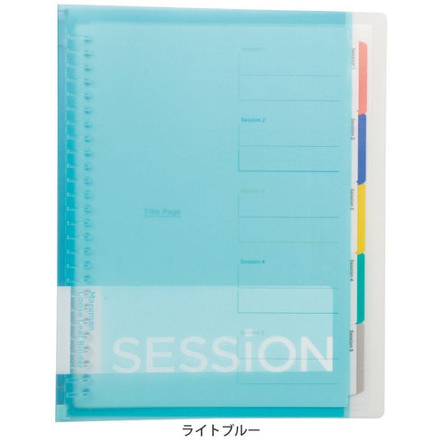 MARUMAN SESSiONS PINK B5 Binder Stufy Binder Subject Binder Index Tabs Binder Lay Flat BInder | F310 120 Sheet Capacity