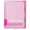 MARUMAN SESSiONS PINK B5 Binder Stufy Binder Subject Binder Index Tabs Binder Lay Flat BInder | F310 120 Sheet Capacity