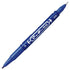 Zebra McKee BLUE Permament Dual End Marker Oil-Based Ink Fine and Extra Fine Point 0.5mm 1.00mm Marker Set | MO-120-MC