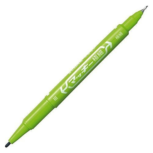 Zebra McKee Light GREEN Permament Dual End Marker Oil-Based Ink Fine and Extra Fine Point 0.5mm 1.00mm Marker Set | MO-120-MC
