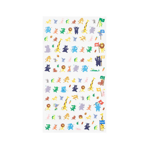 Midori ANIMAL ACHIEVEMENT Sticker Trophy Sticker Flag Sticker Transparent Sticker Clear Sticker PET Sticker Achievement Sticker | 2384