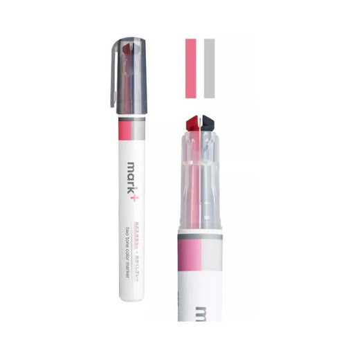 Kokuyo Mark+ VIOLET Plus GRAY Two Tone Highlighter Dual Way Highlighter Pen Two Way Highlighter Double Sided Highlighter | PM-MT101VM