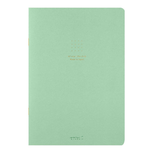 Midori A5 GREEN Color DOT GRID 5mm Notebook Color Pages Midori A5 Notebook Foil Stamped Dot Grid Notebook 5mm Dot Grid | 15271006 56 Pages