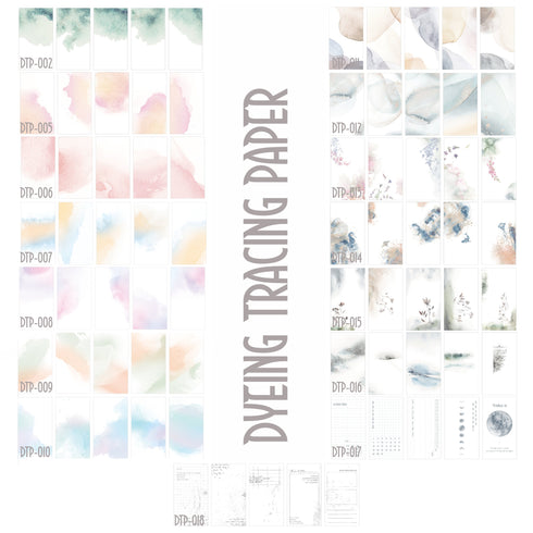 MU Lifestyle SEA of Life Dyeing Tracing Paper Ephemera Vellum Paper Watercolor Paper Translucent Paper Planner Paper Scrapbooking | DTP-014