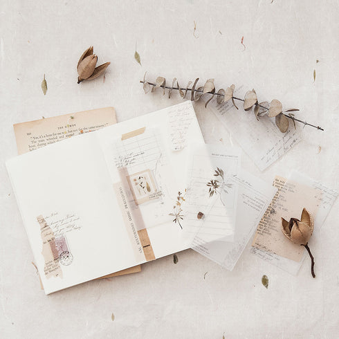 MU Lifestyle Daily LIFE Dyeing Tracing Paper Ephemera Vellum Paper Watercolor Paper Translucent Paper Planner Paper Scrapbooking | DTP-018