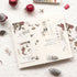 MU Lifestyle HOLIDAY Print-On Stickers Poinsettia Bells Stockings Ornaments Rub-On Stickers Transfer Stickers Translucent Stickers | 1014