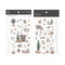 MU Lifestyle HOLIDAY Print-On Stickers Fireplace Stocking Scarf Ornaments Rub-On Stickers Transfer Stickers Translucent Stickers | 1016