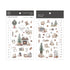 MU Lifestyle HOLIDAY Print-On Stickers Fireplace Stocking Scarf Ornaments Rub-On Stickers Transfer Stickers Translucent Stickers | 1016