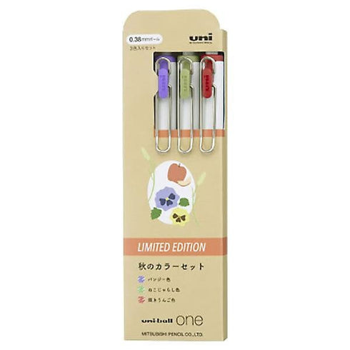 Uni-Ball One WINTER SET Modern Limited Edition 0.38 Color Gel Pen Set Knock Pen Gel Ink Pen Set | UMN-S-38 G3C