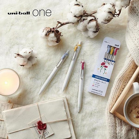 Uni-Ball One WINTER SET Modern Limited Edition 0.38 Color Gel Pen Set Knock Pen Gel Ink Pen Set | UMN-S-38 G3C