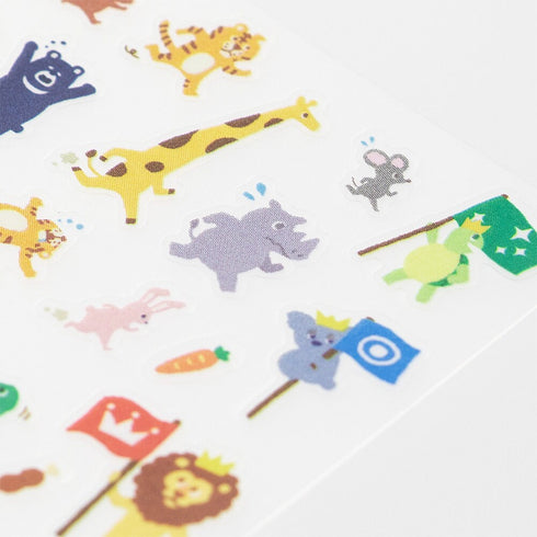Midori ANIMAL ACHIEVEMENT Sticker Trophy Sticker Flag Sticker Transparent Sticker Clear Sticker PET Sticker Achievement Sticker | 2384