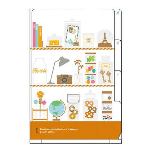 Midori A6 ORGANIZATION HOME LIVING 3 Pocket Clear Folder | H175 x W119mm