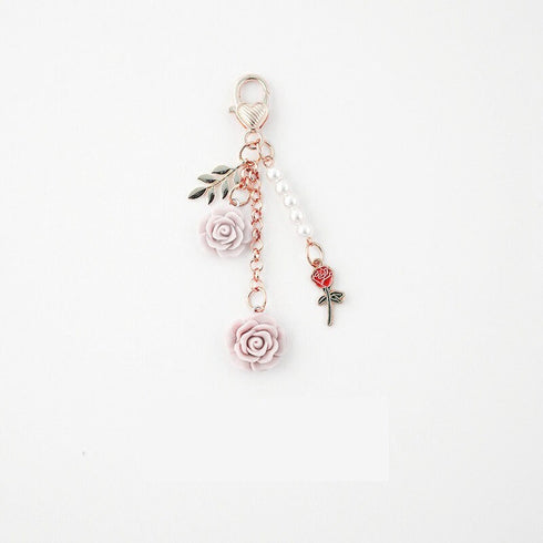 Japanese RED ROSE Black Bara 赤いバラ Black Rose Planner Charm Good Luck Charm Notebook Charm Purse Charm Gothic Charm | 2.5 X .039 Inches
