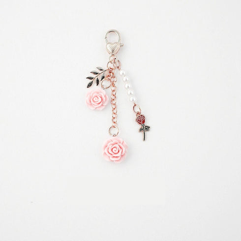 Japanese Clear PALE PINK ROSE Gold Bara 淡いピンクのバラ Black Rose Planner Charm Good Luck Notebook Charm Gothic Charm | 2.5 X .039 Inches