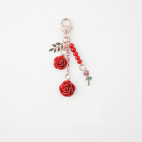 Japanese Clear DARK PINK ROSE Gold Bara 濃いピンクのバラ Black Rose Planner Charm Good Luck Notebook Charm Gothic Charm | 2.5 X .039 Inches