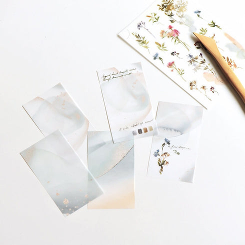 MU Lifestyle SILVER Gold Shimmer Dyeing Tracing Paper Ephemera Vellum Paper Watercolor Paper Translucent Paper Planner Paper | DTP-012