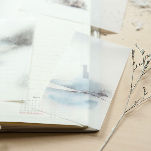MU Lifestyle BRISK Walk Dyeing Tracing Paper Ephemera Vellum Paper Watercolor Paper Translucent Paper Planner Paper Scrapbooking | DTP-016