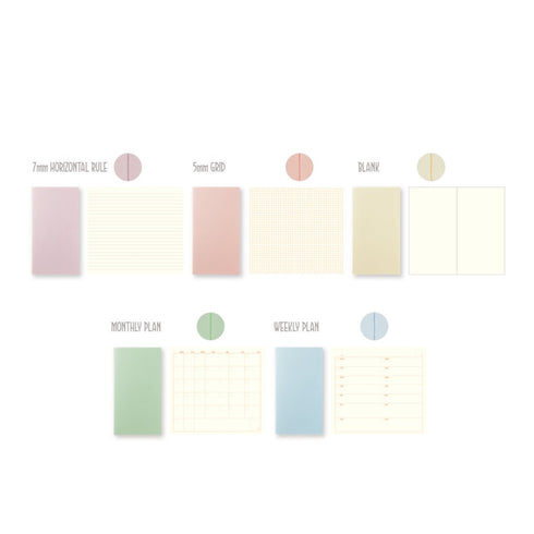 6C+ System B6 SLIM WEEKLY Plan 84.3gsm Cream Paper with BLUE Cover Fountain Pen Friendly Paper B6 Notebook Pastel Notebook | 64 Pgs