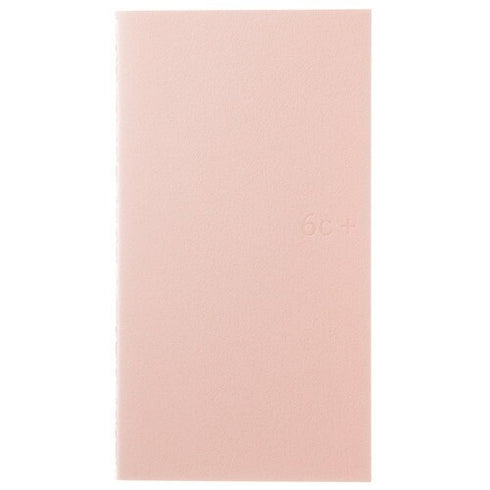 6C+ System B6 SLIM 5mm GRID 84.3gsm Cream Paper with PEACH Cover Fountain Pen Friendly Paper B6 Notebook Pastel Notebook | 64 Pgs