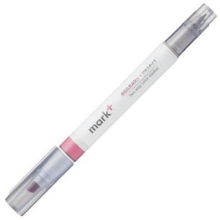 Kokuyo Mark+ GREEN Plus GRAY Two Way Highlighter and Gray Pen Two Way Highlighter Double Sided Highlighter | PM-MT201GM