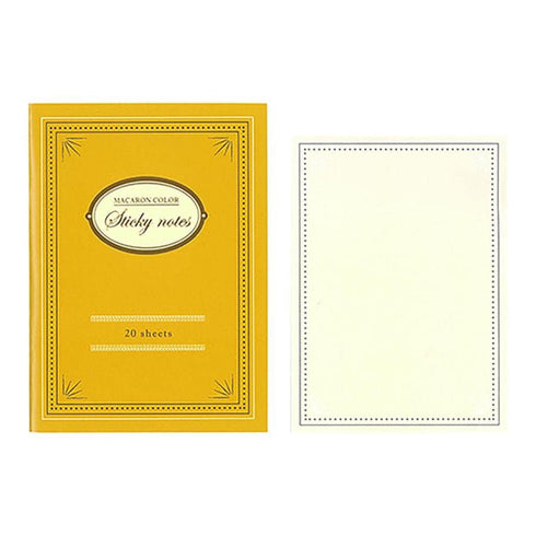 Macaron Color MOCHA Decorative Sticky Note Fancy Sticky Note Gift Tag Sticky Note Designphil Sticky Note | H92mm X W67 20 Sheets