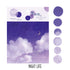 RyuRyu Japan MIDNIGHT FOREST Color WASHI Dots Washi Stickers Translucent Stickers Transparent Dots Color Dots Watercolor | SoS-06 70 DotS