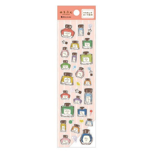 NB Co., Ltd Japan INK BOTTLES Fountain Pen Ink Sticker Gold Foil Sticker Planner Stickers Craft Stickers Embellishment Stickers | 4244101
