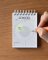Plepic A7 PINK CHRONODEX STANDING Press Check Memo Pad Spiral Memo Pad 24 Hour Memo Pad Daily Memo Pad Timer Memo Pad | 105 X 74mm 36 Pages