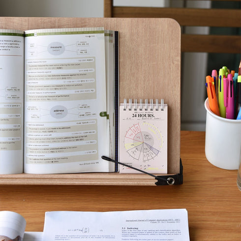 Plepic A7 PINK CHRONODEX STANDING Press Check Memo Pad Spiral Memo Pad 24 Hour Memo Pad Daily Memo Pad Timer Memo Pad | 105 X 74mm 36 Pages