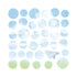 RyuRyu Japan NEW MORNING Color WASHI Dots Washi Stickers Translucent Stickers Transparent Dots Color Dots Watercolor Dots | SoS-02 70 Dots