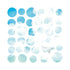 RyuRyu Japan MIDDAY JOURNEY Color WASHI Dots Washi Stickers Translucent Stickers Transparent Dots Color Dots Watercolor | SoS-03 70 Dots
