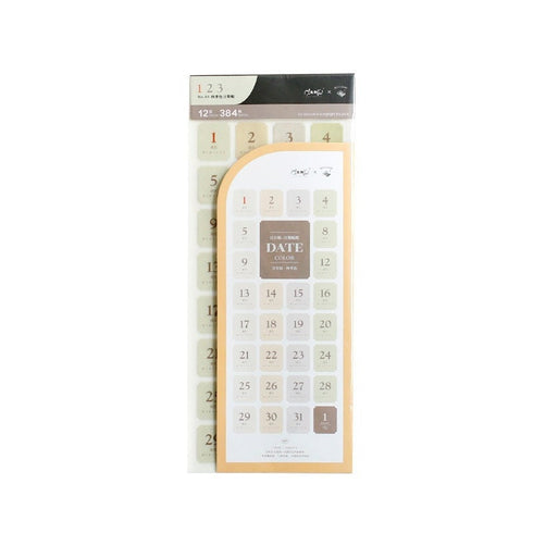 FOUR SEASONS Date Stickers Planner Stickers Date Stickers Day Stickers Bujo Stickers Focus Sticker Pastel Stickers | 14.7 X 17.6mm 384 Pcs