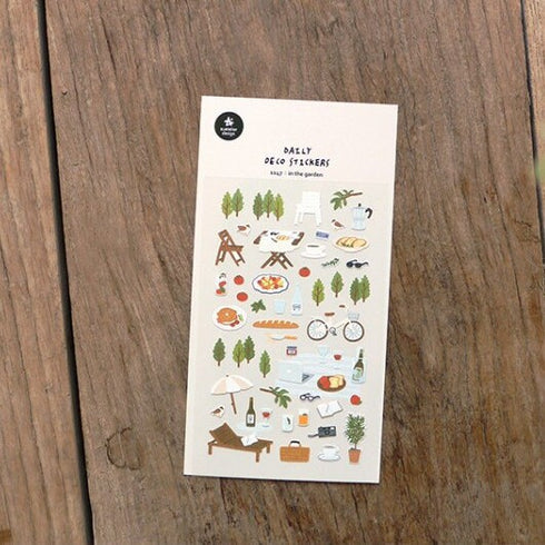 Suatelier IN The GARDEN PVC Transparent Stickers Planner Stickers Farming Stickers Planting Stickers Growing Stickers Picnic Sticker | 1147