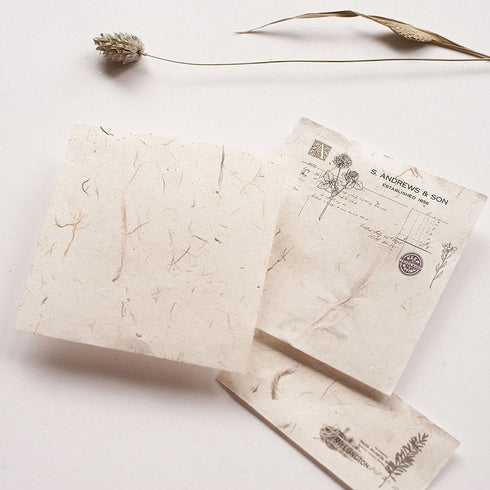 MU Lifestyle BROWN Threads Natural Textured Paper Ephemera Pressed Paper Translucent Paper Planner Paper *Read Description* | NTP-05