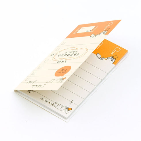 Midori OJISAN LARGE STICKY Note Ojisan Checklist Ojisan To Do List Sticky Notes Midori Sticky Note | 128 X 66mm 24 Sheets