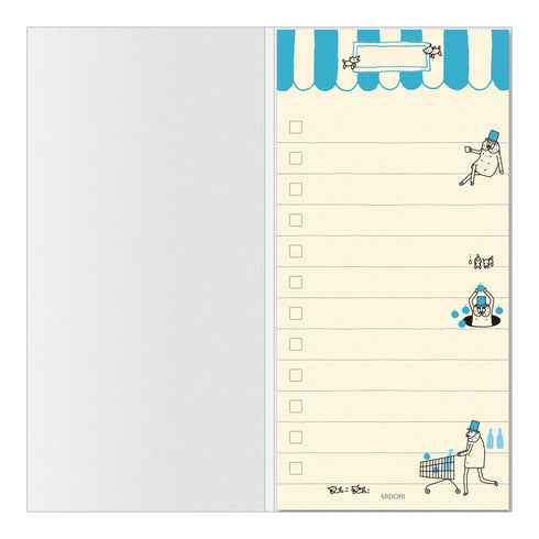 Midori OJISAN LARGE STICKY Note Ojisan Checklist Ojisan To Do List Sticky Notes Midori Sticky Note | 128 X 66mm 24 Sheets