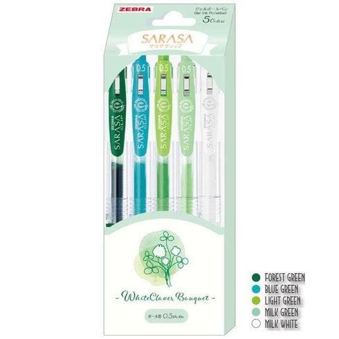 Zebra Sarasa TULIP FLOWER Bouquet Limited Edition Flower Series Five Pen Set Flower Pen Set Bouquet Pen Set 0.5mm | JJ15-TU-5C