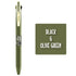 Dianshi AMBER YELLOW & BLACK Retractable Two Way Two Color Ink Stone Series Saturated Ink Gel Pen 0.5mm | DS608 Highly Recommend