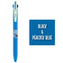 Dianshi PEACOCK BLUE & BLACK Retractable Two Way Two Color Ink Stone Series Saturated Ink Gel Pen 0.5mm | DS608 Highly Recommend