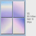 Korean GRADIENT GRID MEMO Notepads Blank Notepad Checkered Notepad Grid Notepad Horizontal Rule Notepad 100gsm | 100 X 140mm 50 Sht