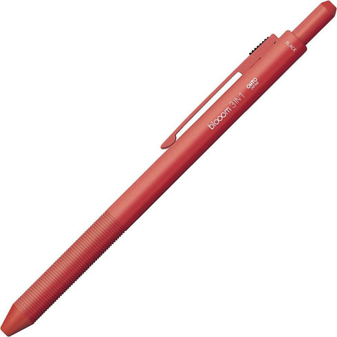Ohto Blooom FADE RED 3-in-1 Multi-Functional Pen Multi-Pen 3 in 1 Pen Refillable Pen Pencil Refill Refillable Pen Metal Pen | MF-25B3