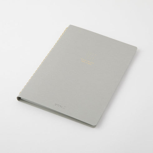 Midori A5 GRAY RING Color DOT Grid 5mm Notebook Color Pages A5 Notebook Foil Stamped Dot Grid Notebook 5mm Dot Grid | 15334006 120 Pages