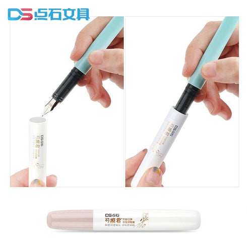 Dianshi LAVENDER ERASABLE 0.5mm Fountain Pen Lavender Barrel Deluxe Foutain Pen Set Erasable Fountain Pen Fine Nib | DS-997