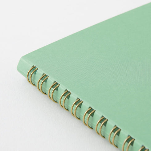 Midori A5 GREEN RING Color DOT Grid 5mm Notebook Color Pages A5 Notebook Foil Stamped Dot Grid Notebook 5mm Dot Grid | 15334006 120 Pages