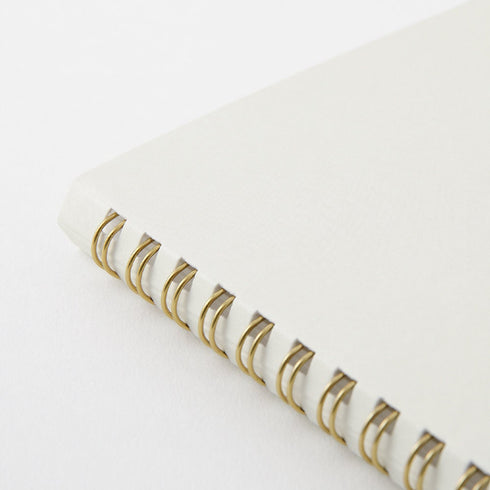 Midori A5 WHITE RING Color DOT Grid 5mm Notebook Color Pages A5 Notebook Foil Stamped Dot Grid Notebook 5mm Dot Grid | 15334006 120 Pages