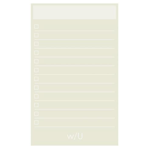 Pistachio GREEN Nakabayashi Watashi No Sobani W/U To Do List Color 5mm Grid Sticky Note 70gsm 30 Shts | WU-FSTN-R 60mm X 98mm 2.5 X 3.8"